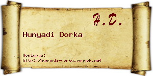 Hunyadi Dorka névjegykártya